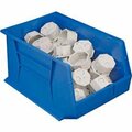 Quantum Storage Systems Hang & Stack Storage Bin, Plastic, Blue, 4 PK QUS260BL